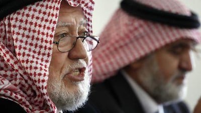 Secretary general of the Jordanian Islamic Action Front Hamza Mansour, left, warns that Jordan’s largest opposition group will continue to boycott the elections and will escalate its ‘peaceful’ rejection of reforms pursued by King Abdullah II.