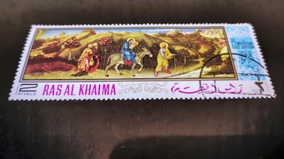 This stamp issued for Christmas 1968 showcases Biblical scenes, demonstrating that tolerance is not new to the UAE. Courtesy Ritz-Carlton