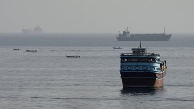 Vessels in the Strait of Hormuz. Iran and Oman are in talks over how to handle the waterway. Reuters