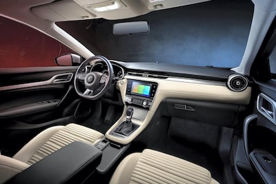 The interiors of the MG 6 emulate designs of European manufacturers. Courtesy MG