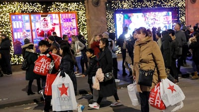Shoppers at the Black Friday sales in Manhattan, New York City, November 28, 2019. Andrew Kelly/ Reuters