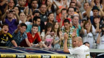 Zinedine Zidane, who was an integral part of Real Madrid's 'Galacticos', is still a hugely popular figure at the club. Dani Pozo / AFP