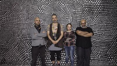 Hesam Rahmanian, Rokni Haerizadeh, Ramin Haerizadeh and Nargess Hashemi. Christopher Pike / The National