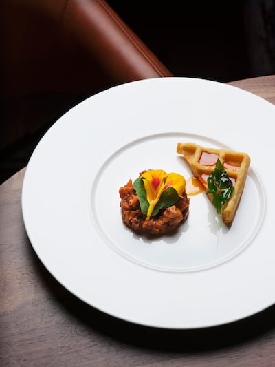 Duck artichoke shawarma. Photo: Tresind