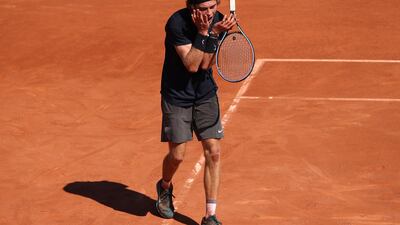 Russia's Andrey Rublev during his shock defeat to Jan-Lennard Struff of Germany. Getty
