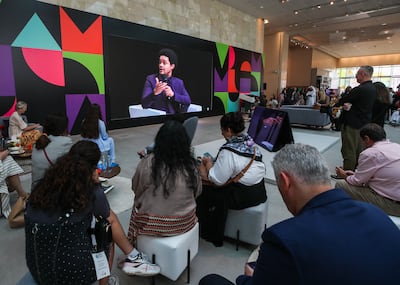 Trevor Noah discussed how his upbringing in South Africa informed his comedy career. Victor Besa / The National