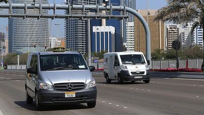 The first of TransAD’s new Mercedes Vito Compact vans, which run on green diesel, hit the road on February 18, 2015. Ravindranath K / The National
