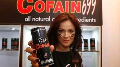 The makers of Pure Cofain emphasise that a warning on the can says that it can cause nervousness and sleep disturbance.