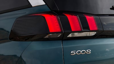 Rear-light detailing on the 5008.