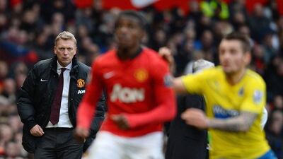 David Moyes has steered Manchester to ninth on the Premier League table so far, 12 back of leaders Arsenal. Andrew Yates / AFP
