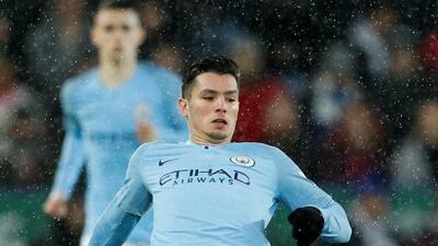 Manchester City's Brahim Diaz during a League Cup quarter-final match against Leicester City on December 18, 2018. Diaz joined Spanish club Real Madrid in the summer of 2019. Reuters