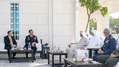 Sheikh Mohamed and Lt Gen Kurilla discussed initiatives to strengthen defence co-operation during the meeting, which was also attended by Sheikh Khaled bin Mohamed, a member of the Abu Dhabi Executive Council and chairman of the Abu Dhabi Executive Office.