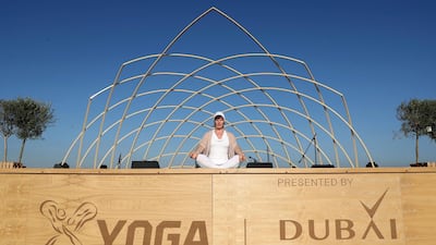 Shja'ra Taylor goes through some breathing techniques.