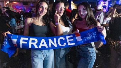 French supporters were also out to cheer on their side.