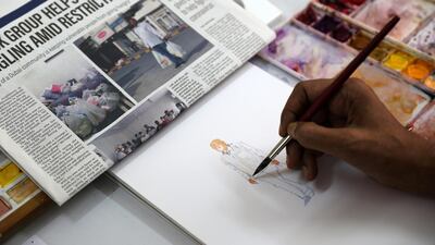 Atul Panase has been collecting newspaper clippings for years. Pawan Singh / The National