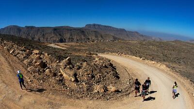 Participants at this year’s run, which was held in the Wadi Bih canyon in the UAE and Oman. Courtesy Salomon Wadi Bih Run
