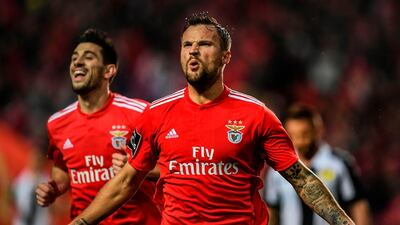 Benfica's Swiss forward Haris Seferovic has scored nine goals in his last six league outings including a double in the 10-0 win over Nacional. AFP