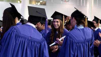 Enrolment in UAE universities and colleges is on the rise as students strive for educational excellence. Christopher Pike / The National