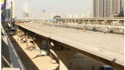 Tram project under construction in Dubai. Antonie Robertson / The National