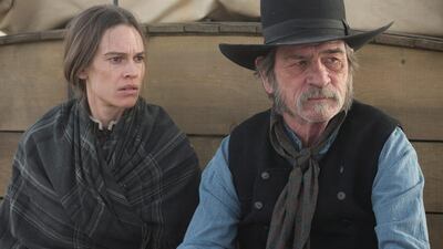 Hilary Swank and Tommy Lee Jones in The Homesman. Roadside Attractions / AP Photo