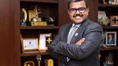 Promoth Manghat, chief executive of UAE Exchange and executive director of its new holding company Finablr, says the money transfer house will handle an 8-10 per cent increase in global remittances in 2018, up from $30 billion last year. Victor Besa / The National
