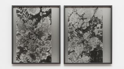 Pendant 1943/2021 (Version II), 2021. From the series Smoke, 2021. Unique silver gelatin photograph. Photo: Lisa Oppenheim and The Approach