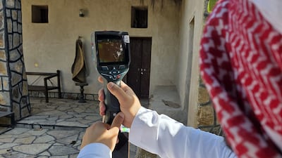 Fieldwork in a traditional Gulf homes is part of a study into their climate and sustainability benefits. Photo: AGYA / Dawud Ansari