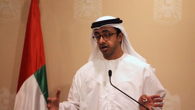 Minister of Foreign Affairs for the UAE Sheikh Abdullah Bin Zayed says the international has 'got to act'. Fatima Al Marzooqi / The National.