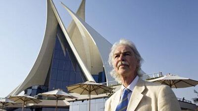 Brian Johnson in front of his most famous work: "I always carry a 20 with me. Just in case."