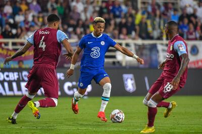 Graham Potter praised Omari Hutchinson for his performance against Aston Villa. AFP