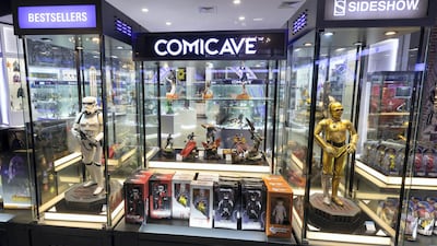 Statues, comic books and a whole range of other merchandise are on sale both in store and online. Chris Whiteoak / The National