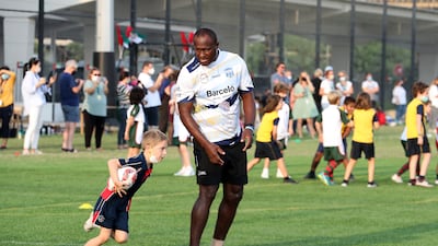 A Speranza 22 player at the training session.