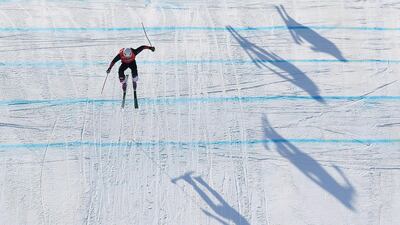 Switzerland's Armin Niederer competes to win the men's ski cross small final. Loic Venance / AFP Photo