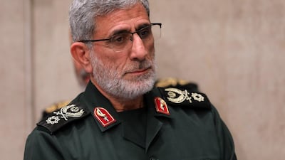 The newly-appointed commander of the Quds Force of the Islamic Revolutionary Guard Corps Esmail Qaani attending a mourning ceremony held in Tehran for slain top general Qassem Suleimani. AFP
