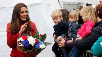 Catherine, Duchess of Cambridge meets the public in Forteviot, Scotland on May 29, 2014. Getty Images