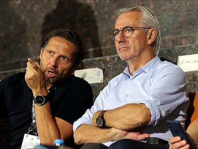 Roel Coumans with Bert van Marwijk. Credit: Roel Coumans