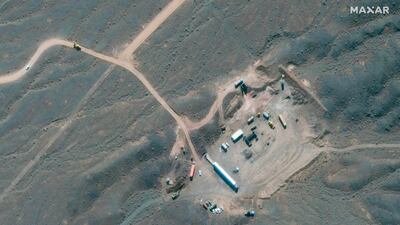 A satellite photo shows construction at Iran's Natanz uranium-enrichment facility. ©2020 Maxar Technologies via AP