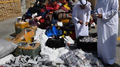 Counterfeit goods valued at Dh1.6 billion were seized in 2016 in raids by consumer protection officers. Antonie Robertson / The National