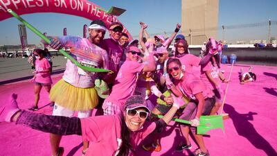 Many groups dressed in tutus and fancy dress to complete the race. Clint McLean for The National