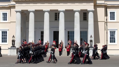 Officer cadets at the Sovereign's Parade at the Royal Military Academy Sandhurst. Stephen Lock for the National