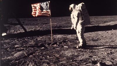 Astronaut Edwin ‘Buzz’ Aldrin on the Moon during the Apollo 11 mission on July 20, 1969. Nasa / AP Photo