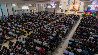 Masses at St Mary's Catholic Church will be indoor only for now, church authorities state. Antonie Robertson / The National