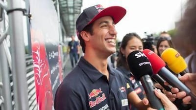 Daniel Ricciardo has a perma-smile, but that hides a fiercely competitive nature when he lines up on the grid for Toro Rosso. Peter Fox / Getty Images