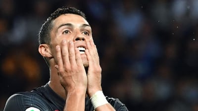 Cristiano Ronaldo has had a frustrating start to life at Juventus, in terms of scoring goals, but history suggests he will still come good for the Italian champions. AFP Photo