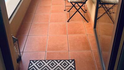 After spending more time on their balcony during self-isolation, Samantha Hall and her flatmates decided their JBR balcony needed a revamp. Photo by Samantha Hall