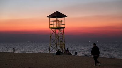 The corniche is the perfect place to watch the sun go down.