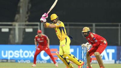 Faf du Plessis of Chennai Super Kings play a shot