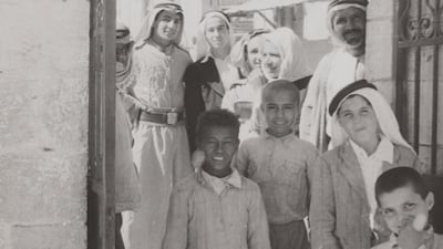 Children at a mosque in Amman, Jordan, March 1946