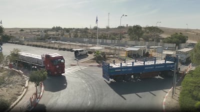 The aid has been allowed to enter the besieged Palestinian enclave under a temporary truce agreement between Hamas and Israel. Reuters