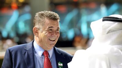 Trainer Doug Watson. Meydan, Dubai. Chris Whiteoak / The National